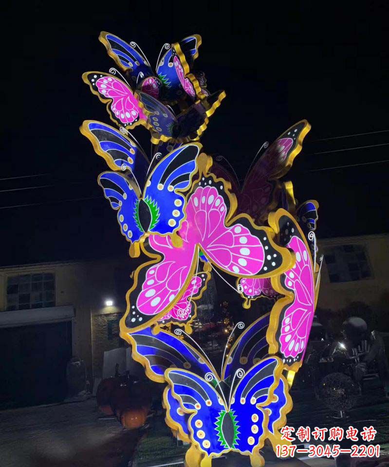 河南不锈钢蝴蝶雕塑彩绘魅力无限