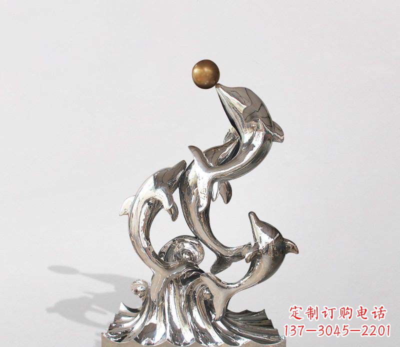 河南不锈钢海豚雕塑精美的艺术杰作