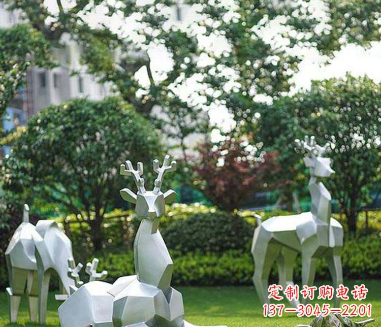 河南不锈钢动物鹿雕塑