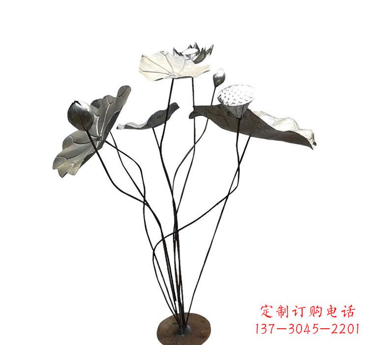 河南不锈钢锻造莲花雕塑精美外形,长久耐用