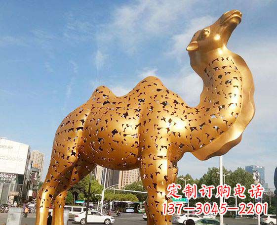 河南不锈钢锻造骆驼雕塑