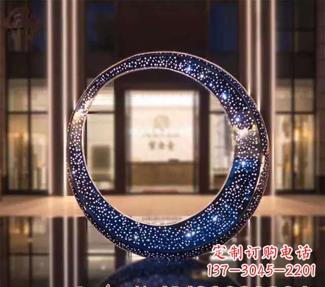 河南不锈钢发光月亮雕塑