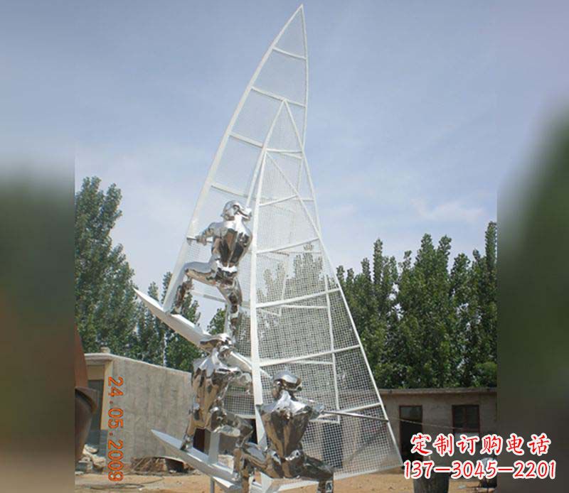 河南不锈钢帆船公园雕塑