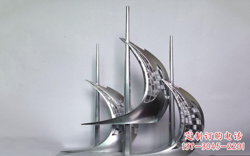河南不锈钢帆船景观雕塑