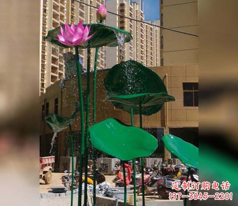 河南不锈钢仿真荷花雕塑