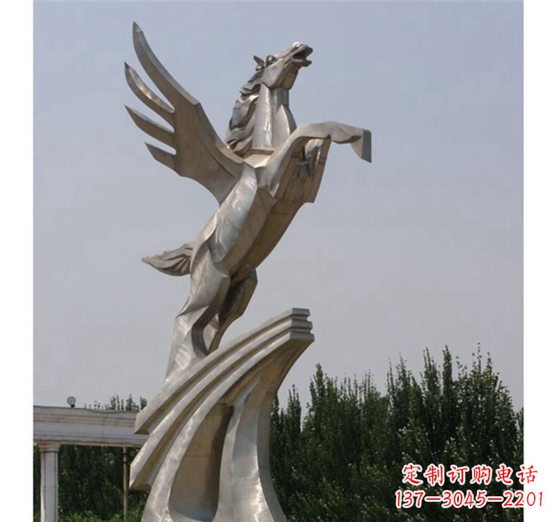 河南不锈钢飞马雕塑精美雕塑艺术