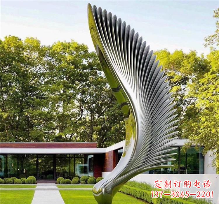 河南不锈钢飞行翅膀雕塑——精美的艺术之作