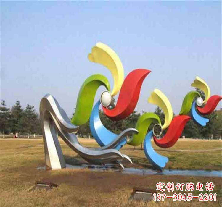 河南不锈钢风车雕塑绚丽多彩的艺术精品