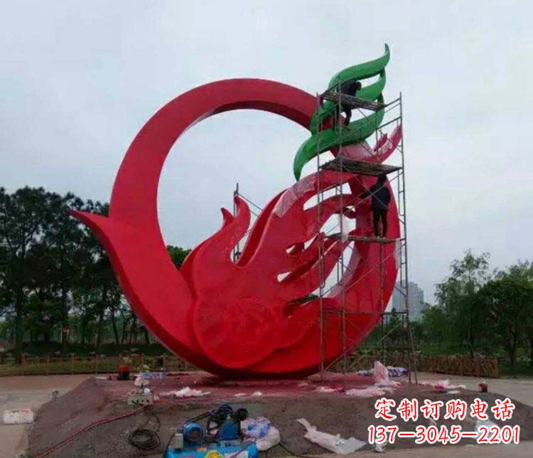 河南不锈钢凤凰雕塑1