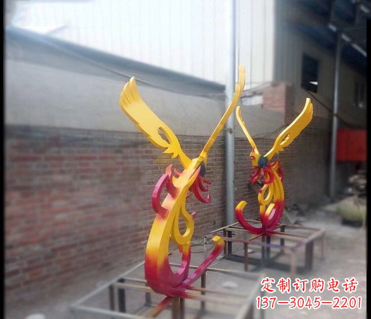 河南不锈钢凤凰公园景观雕塑