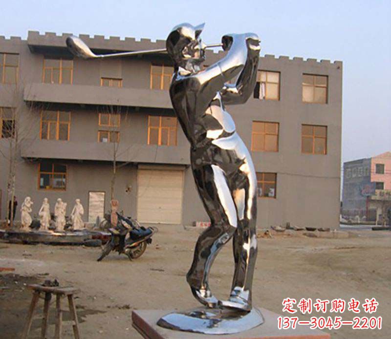 河南高尔夫雕塑一种不锈钢制作的艺术品