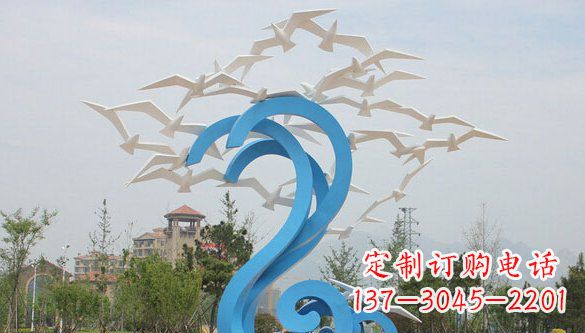河南鸽子雕塑不锈钢的象征
