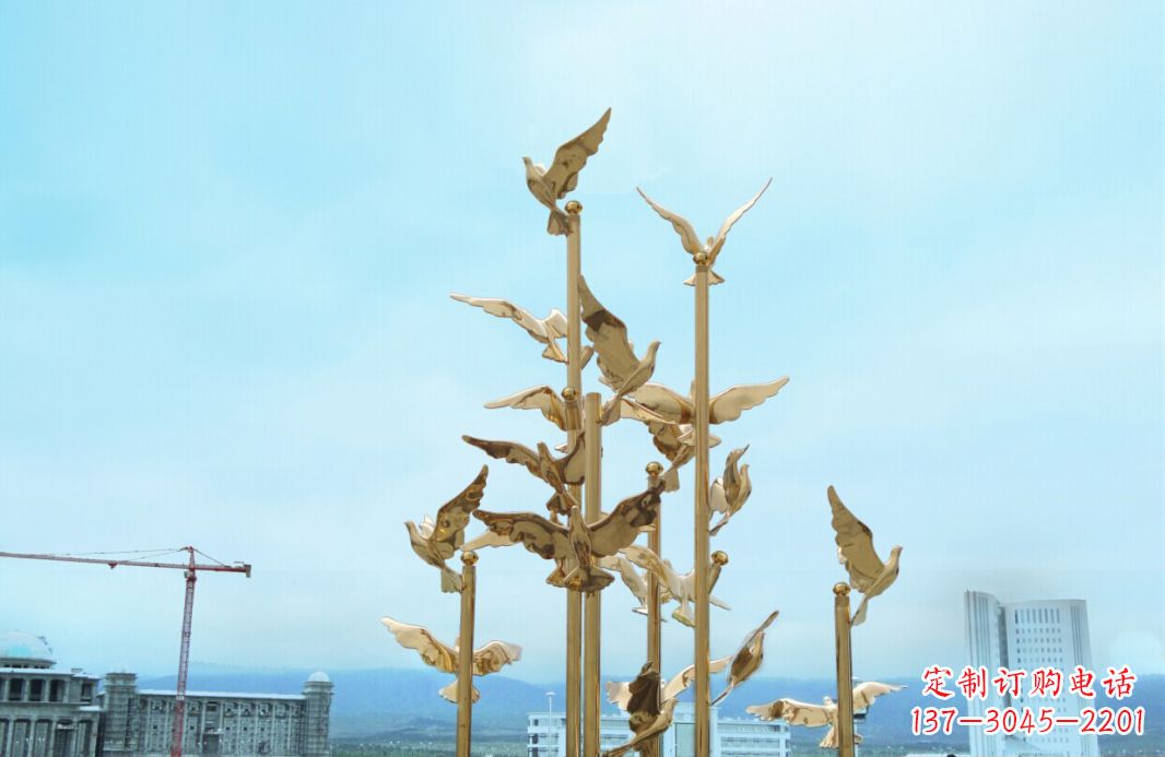 河南鸽子雕塑,传承着美好的历史