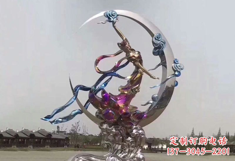 河南不锈钢嫦娥奔月雕塑
