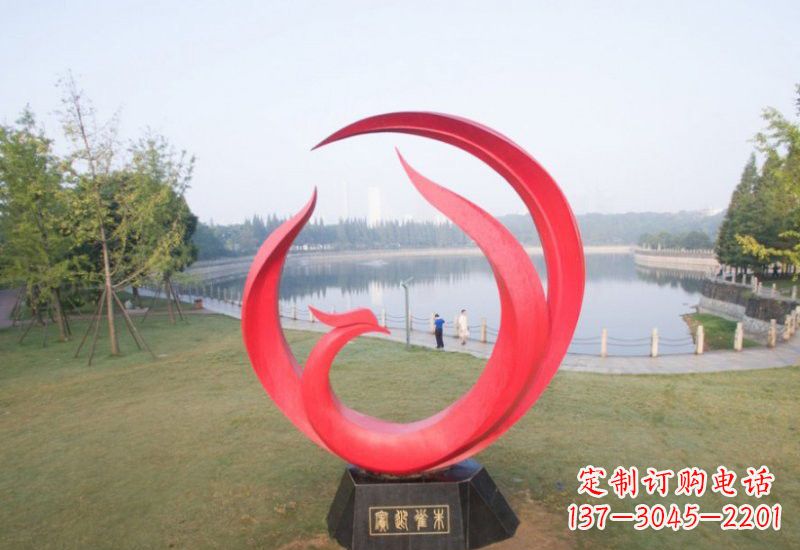 河南凤凰雕塑——点缀不锈钢公园的美丽风景