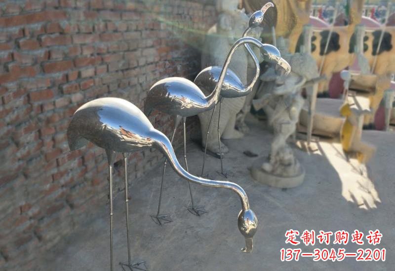 河南不锈钢火烈鸟雕塑灿烂耀眼的艺术之作