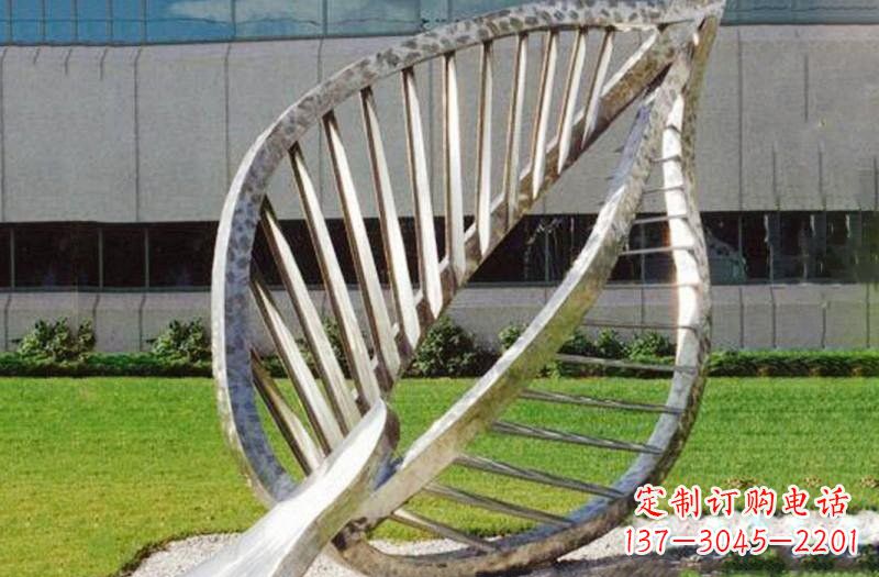 河南不锈钢公园抽象镂空树叶雕塑——精致美丽