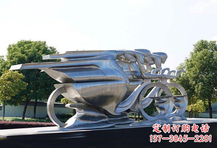 河南不锈钢自行车雕塑——精美绝伦