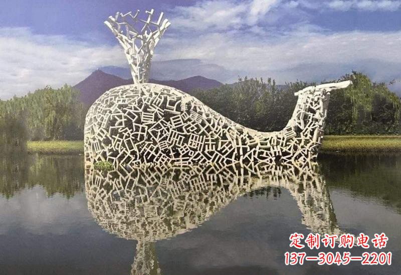 河南不锈钢鲸鱼雕塑令人惊叹的艺术之作