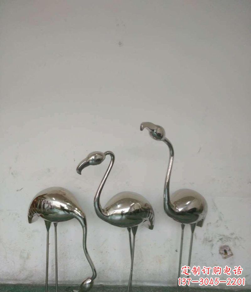 河南不锈钢火烈鸟雕塑精美的艺术之作