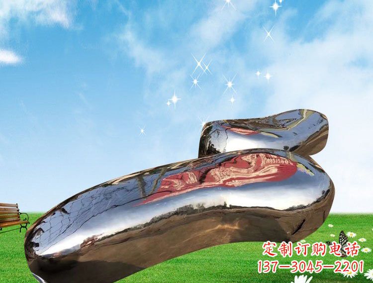 河南精美的不锈钢鹅卵石雕塑