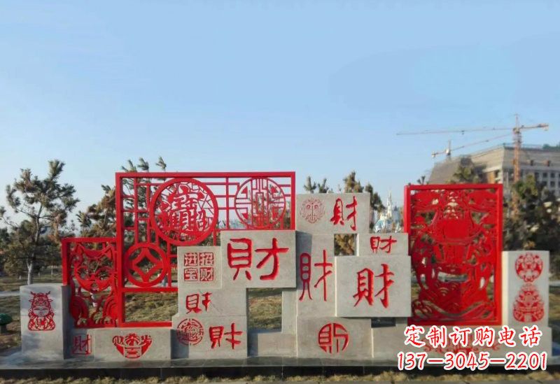 河南不锈钢福禄寿雕塑象征着美好生活