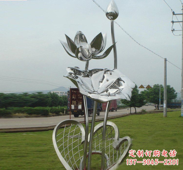 河南不锈钢荷叶雕塑——精美优雅的艺术品