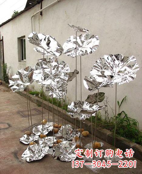 河南不锈钢荷叶雕塑——精美绝伦