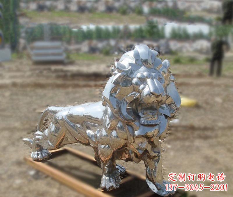 河南不锈钢雕刻的狮子