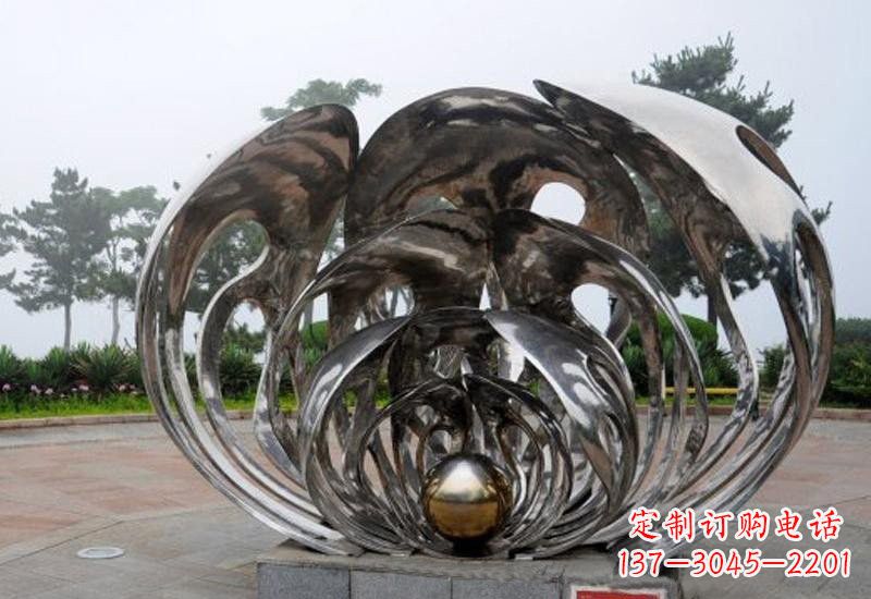 河南不锈钢贝壳雕塑海洋风情的精美礼赞