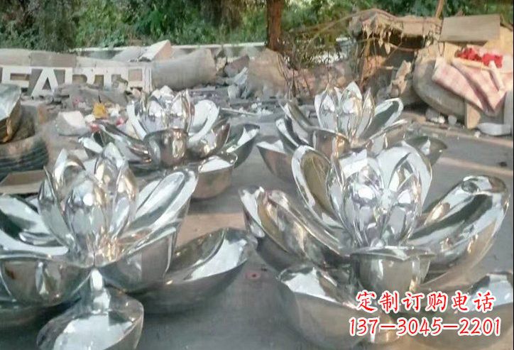 河南不锈钢莲花雕塑一件象征着美丽与自由的作品