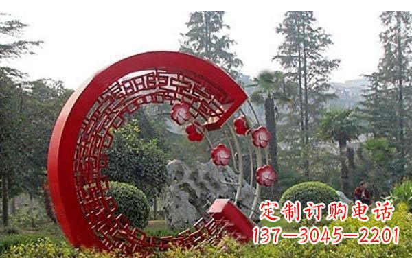河南不锈钢公园圆环雕塑——精美的艺术瑰宝