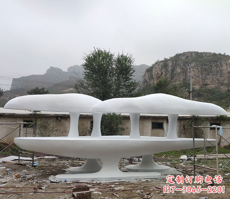 河南不锈钢蘑菇雕塑美丽的景观装置