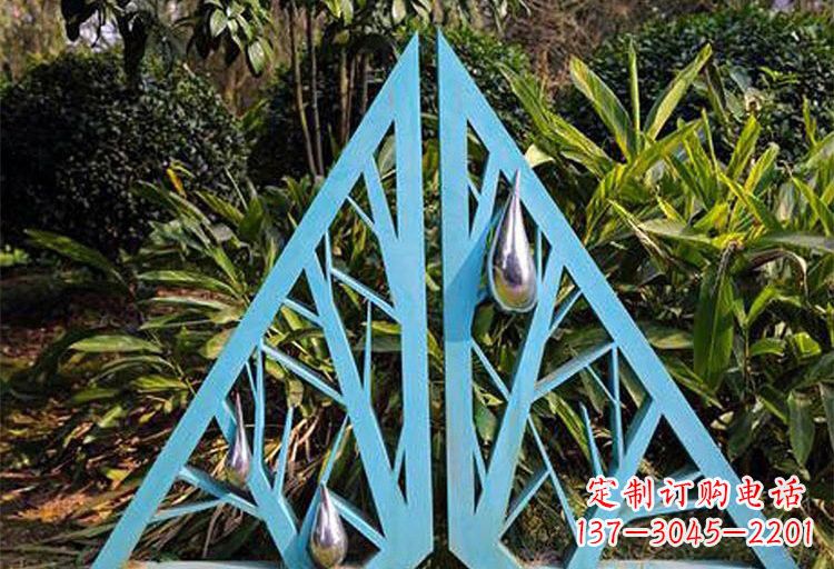 河南不锈钢树枝雕塑——点缀不锈钢公园美景