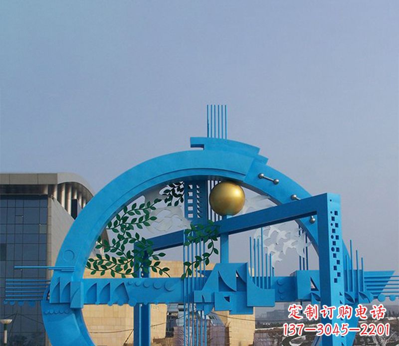 河南不锈钢拱桥剪纸雕塑