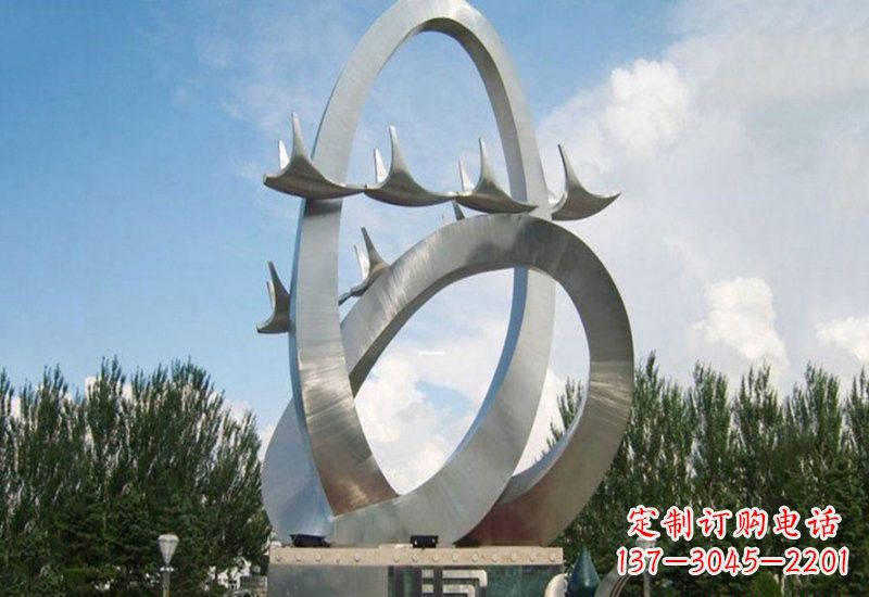 河南不锈钢天鹅雕塑