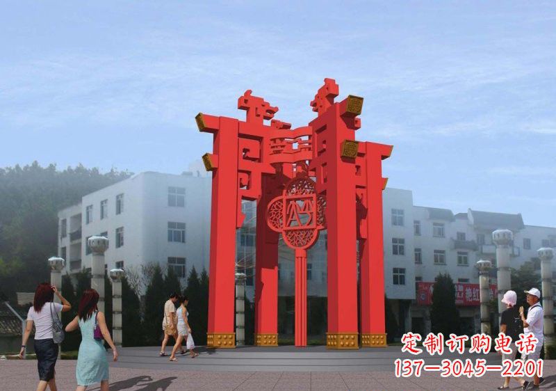 河南不锈钢灯笼雕塑——点亮城市美景