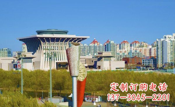 河南不锈钢广场大型火炬雕塑