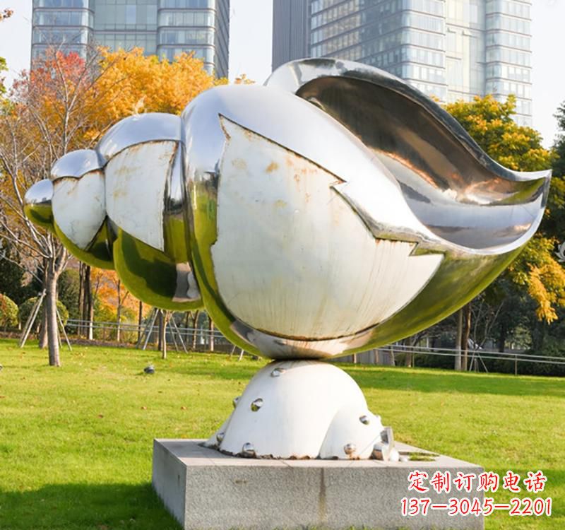 河南不锈钢海螺雕塑一种独特的艺术形式