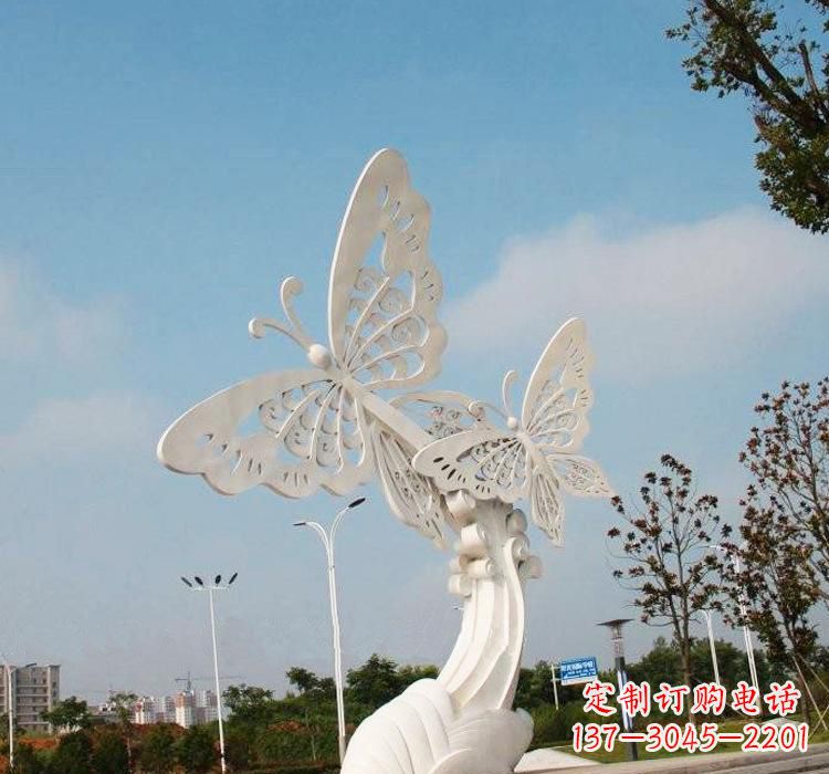 河南不锈钢广场蝴蝶雕塑