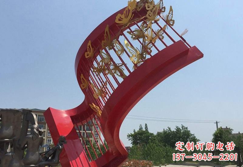 河南不锈钢蝴蝶灵动的艺术雕塑