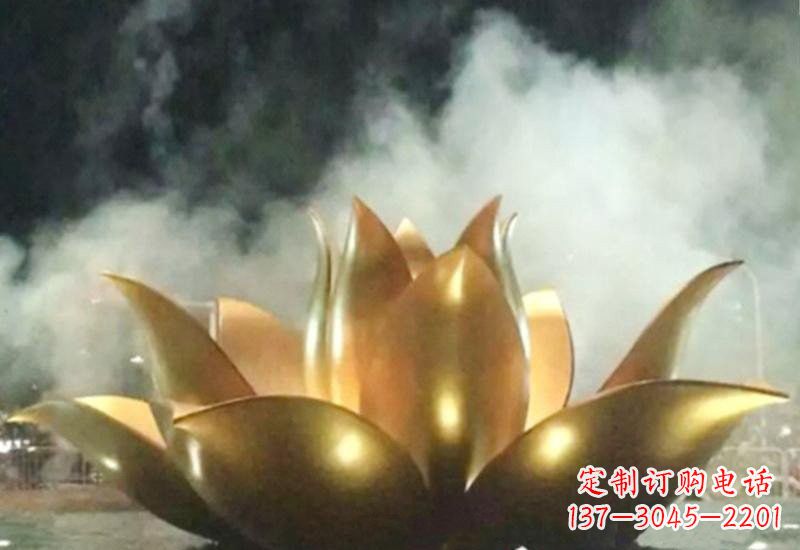 河南不锈钢莲花喷泉雕塑——让美景更加精彩
