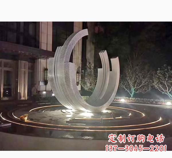 河南不锈钢广场喷泉雕塑精美的艺术珍品