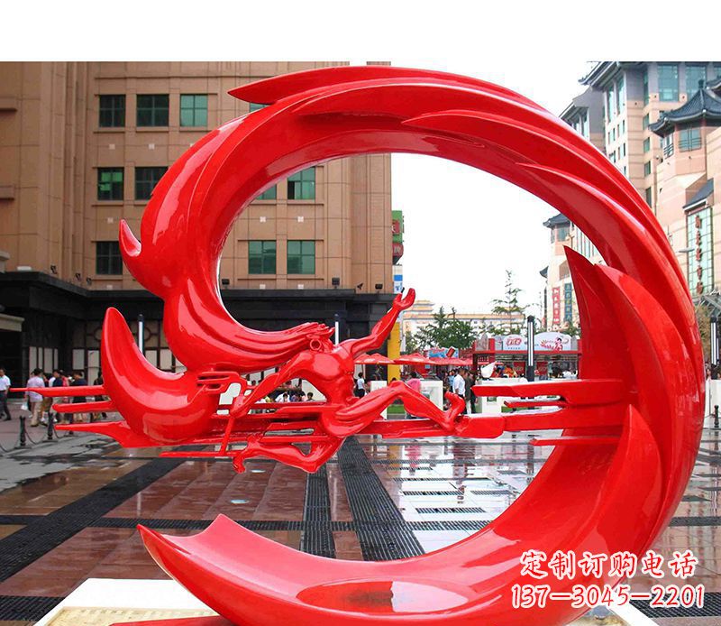 河南精美的不锈钢圆环雕塑