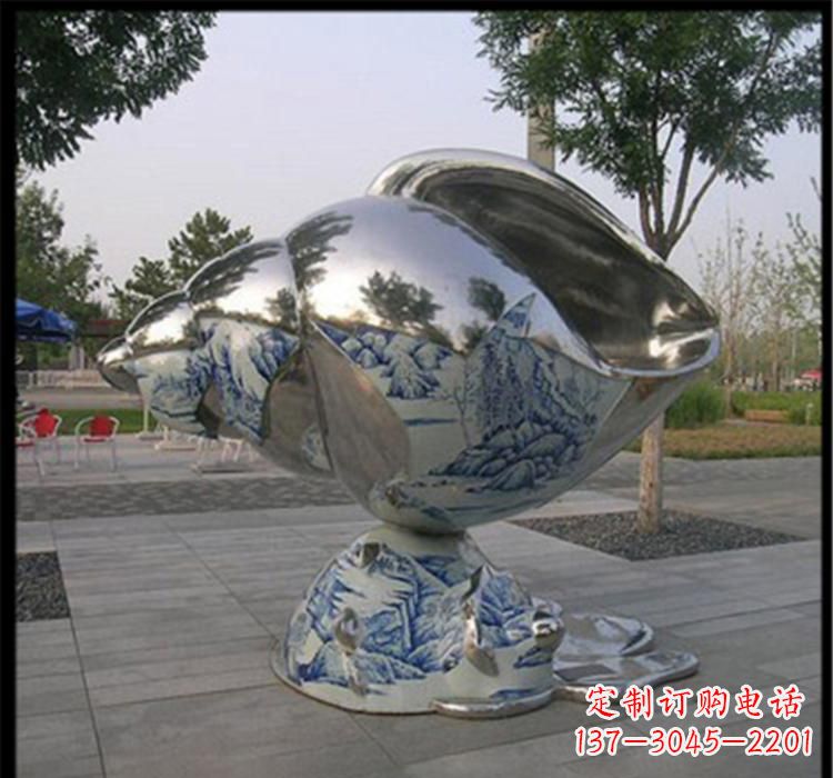 河南不锈钢海螺景观雕塑精美的海景景观