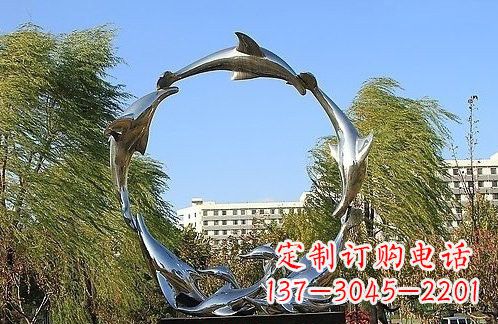 河南不锈钢海豚雕塑美的化身