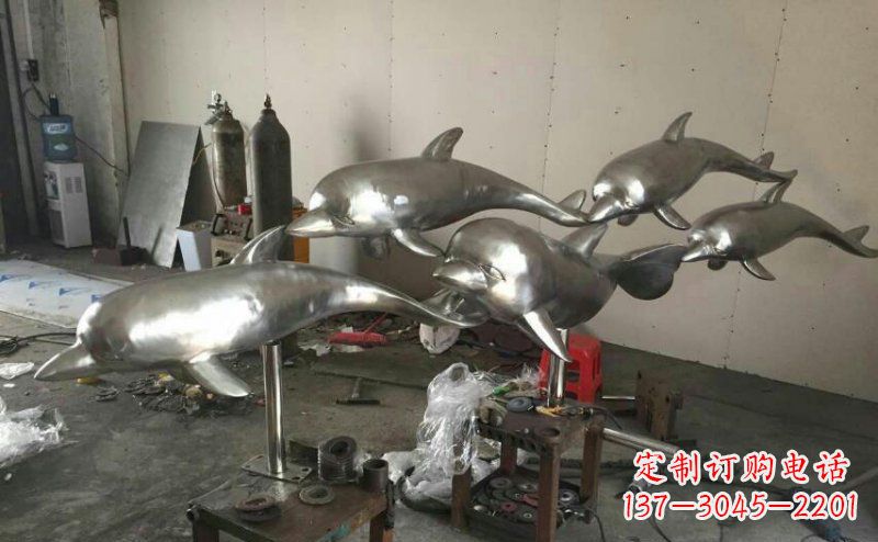 河南不锈钢海豚雕塑