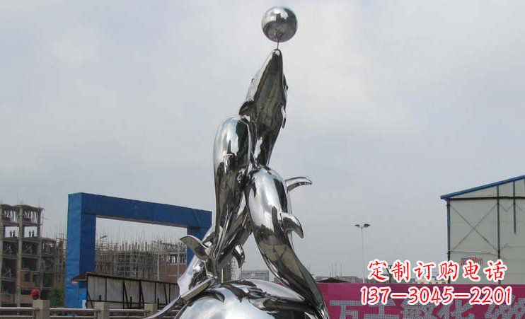 河南不锈钢海豚雕塑海洋之美的象征