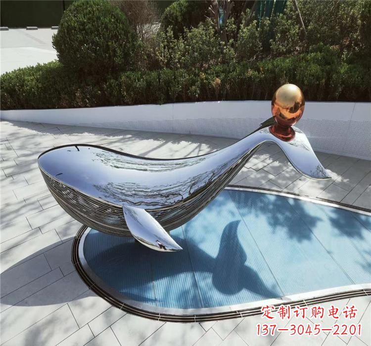 河南不锈钢海豚精美的雕塑作品