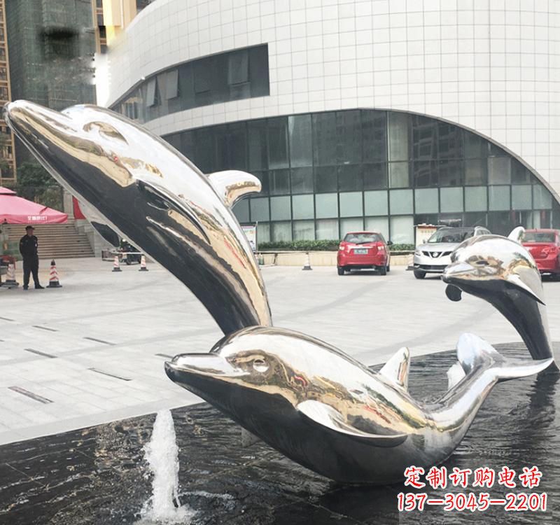 河南不锈钢海豚雕塑艺术与美的结合